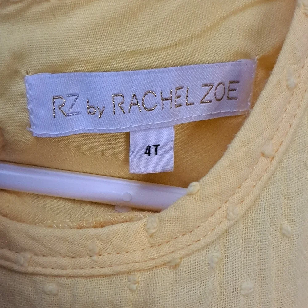 Rachel Zoe Boho Light Yellow Crochet Textured Dress Size 4T - Picture 3 of 8